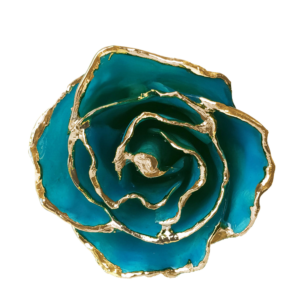 Custom Enchanted Rose W/ 24K Gold Trim Southwest Turquoise