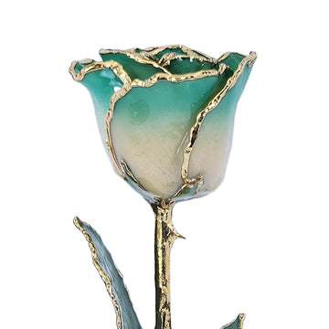 24K Gold Forever Rose - White to Green