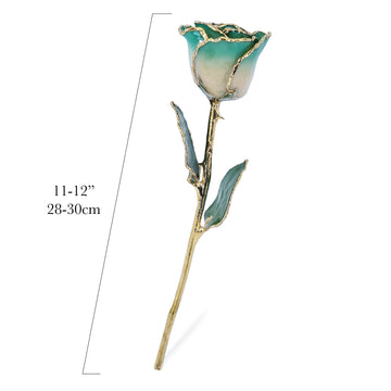 24K Gold Forever Rose - White to Green