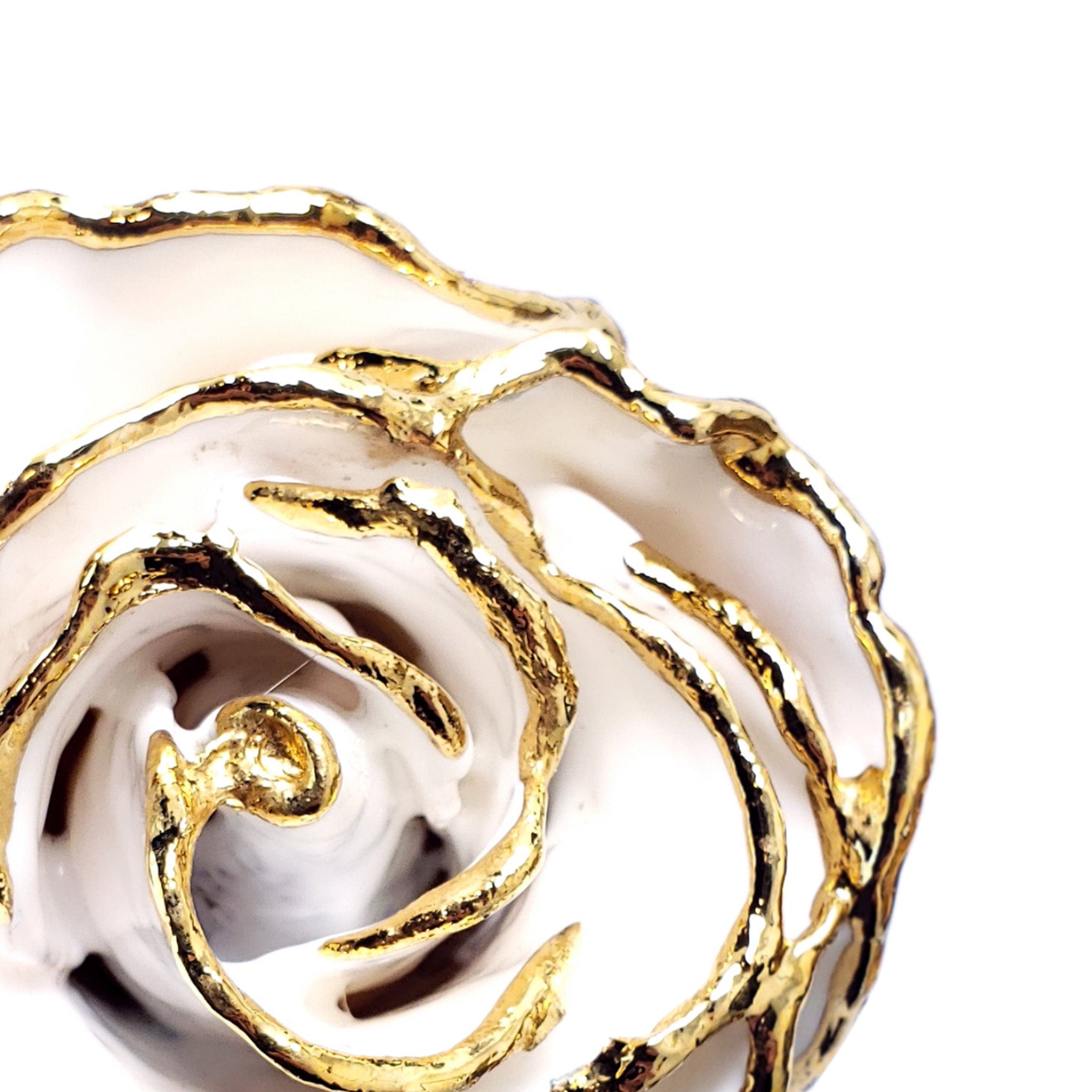 24K Gold Forever Rose - White Satin