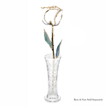 24K Gold Forever Rose - White Satin