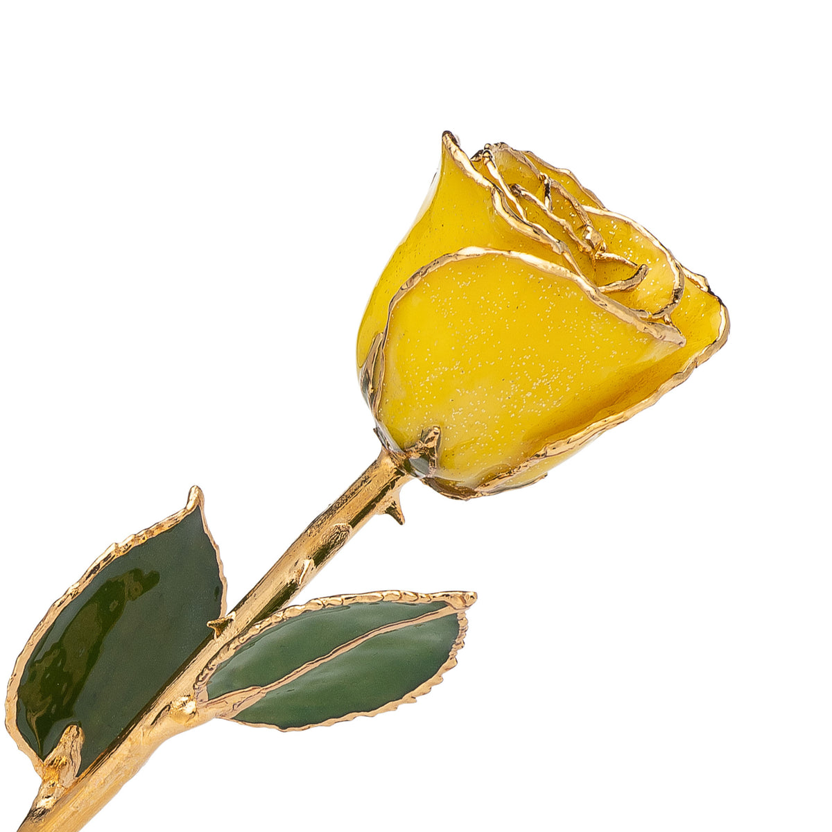 Custom Enchanted Rose - 24K Gold Yellow Sparkle
