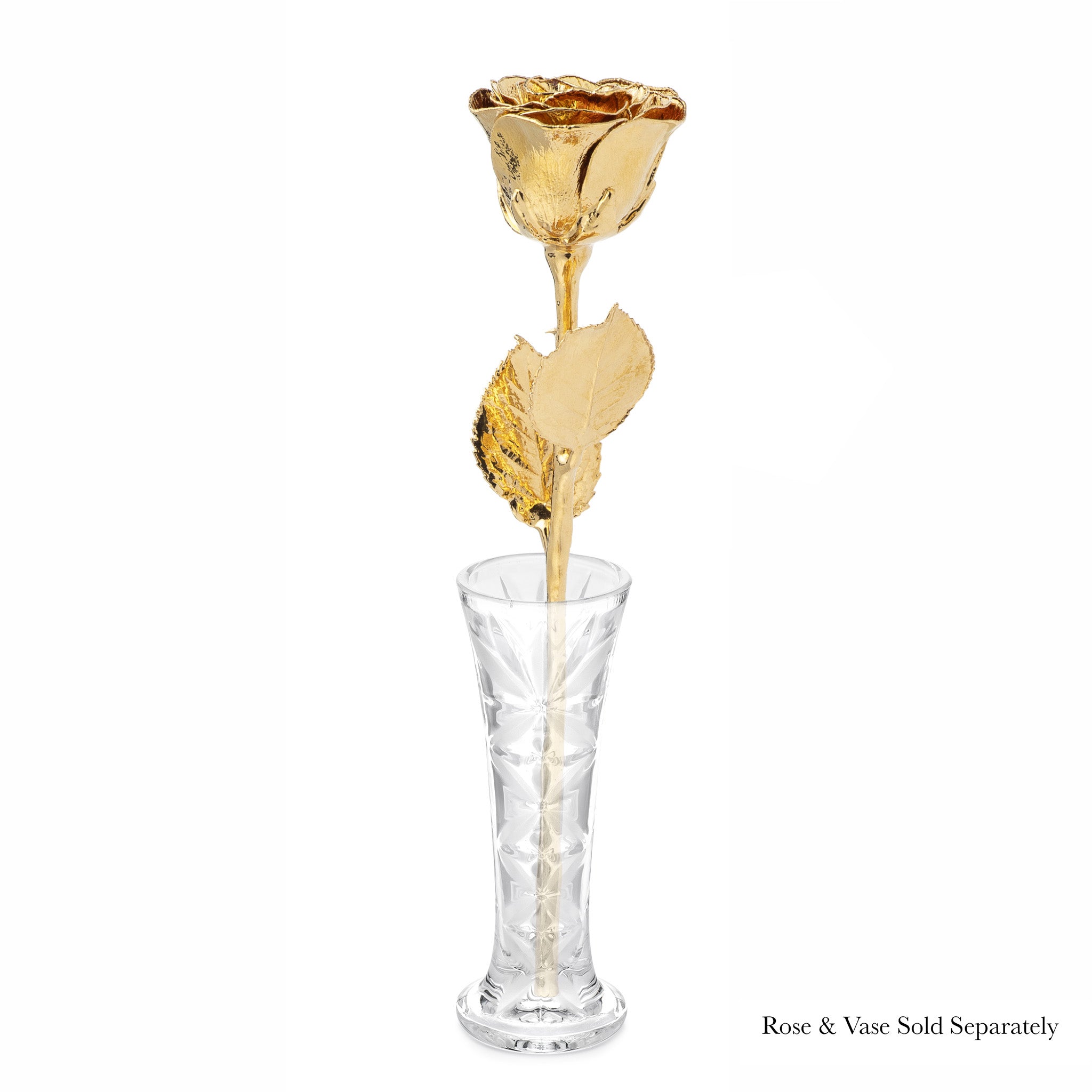 High Detail 24K Gold Rose (12")