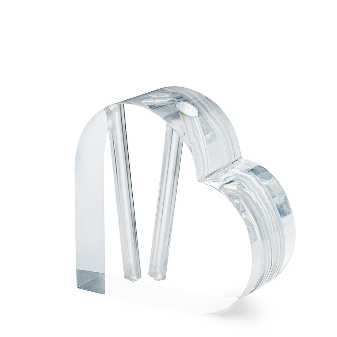 Forever Rose Acrylic Heart Vase (For Two Trimmed Roses)