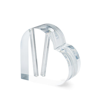Forever Rose Acrylic Heart Vase (For Two Trimmed Roses)