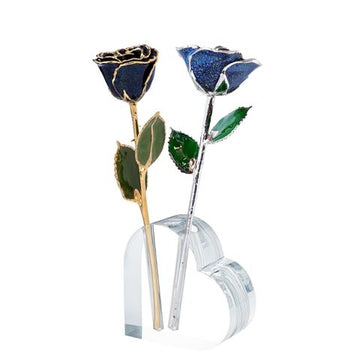 Forever Rose Acrylic Heart Vase Combo