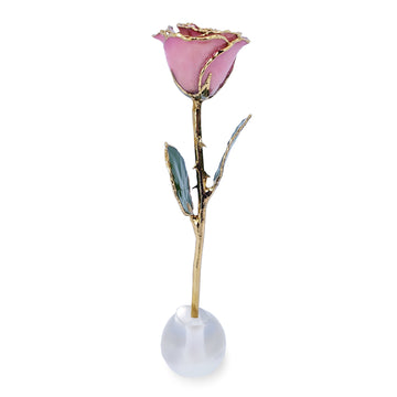 Pink and Gold Fantasy Rose (8")