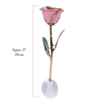 Pink and Gold Fantasy Rose (8")