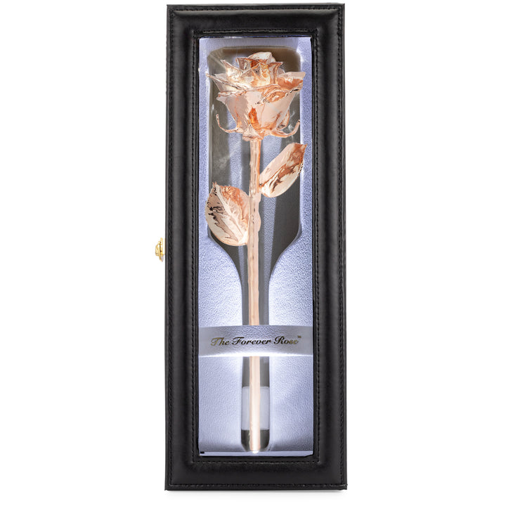 Forever Rose Leather Display Case Combo (Rose Gold)