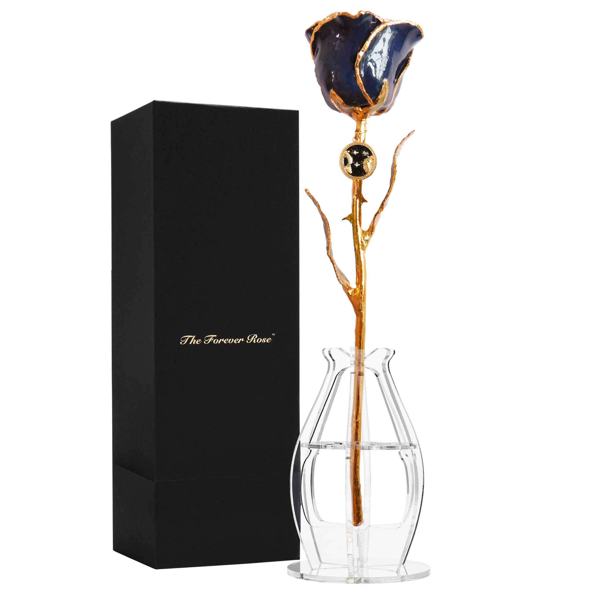 24K Gold Forever Rose - Zodiac with Pendant - The Forever Rose