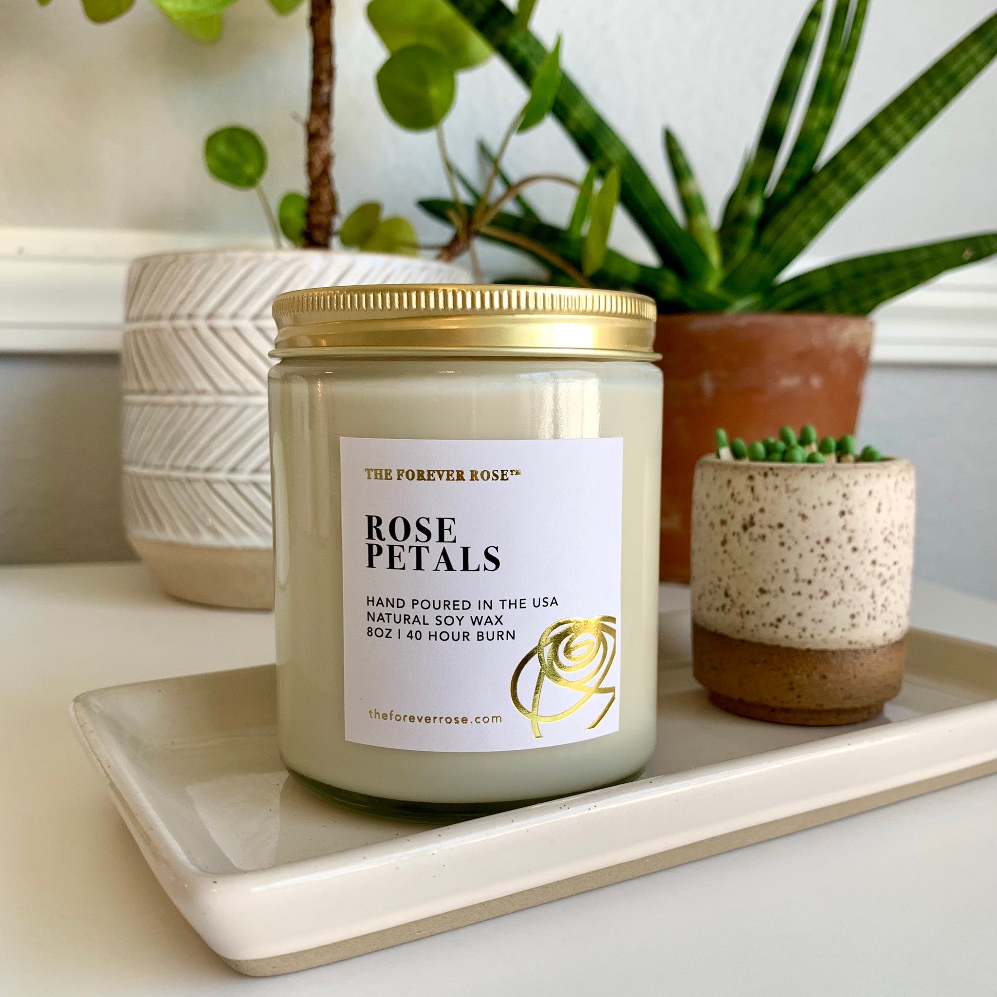 Rose Petals Natural Soy Candle