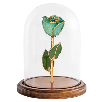 Custom Enchanted Rose W/ 24K Gold Mermaid Rose