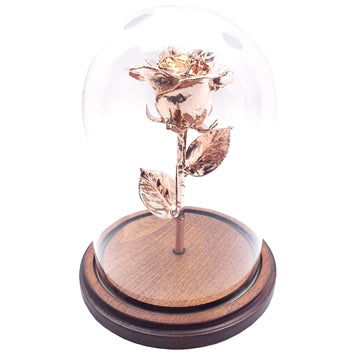 Custom Enchanted Rose w/ Rose Gold Dipped Rose