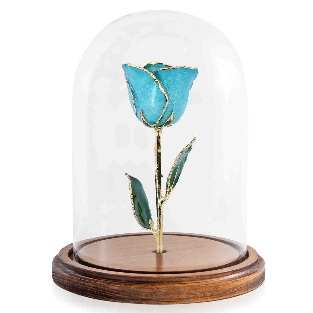 Custom Enchanted Rose - 24K Gold Aquamarine (March Birthstone)