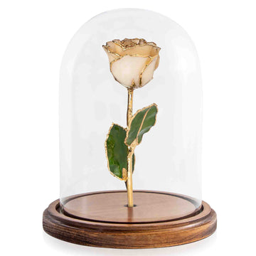 Custom Enchanted Rose - 24K Gold Diamond (April Birthstone)