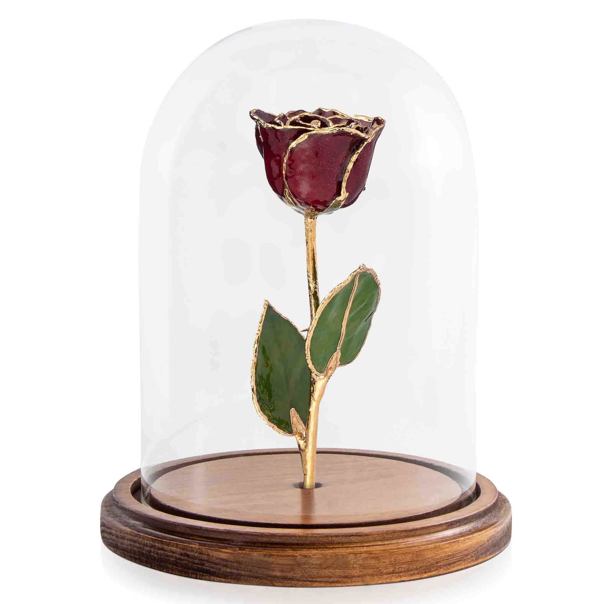 Custom Enchanted Rose - 24K Gold Garnet (January Birthstone)