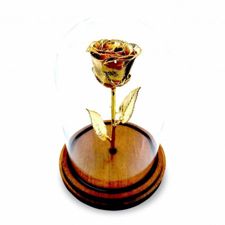 Custom Enchanted Rose w/ High Detail Gold Rose