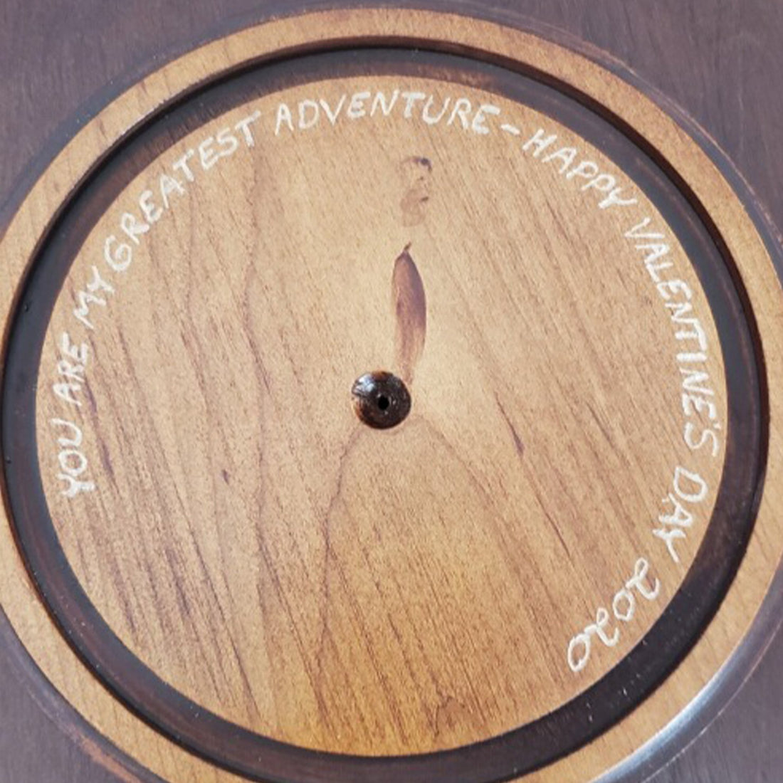 Hand Engrave The Wood Base