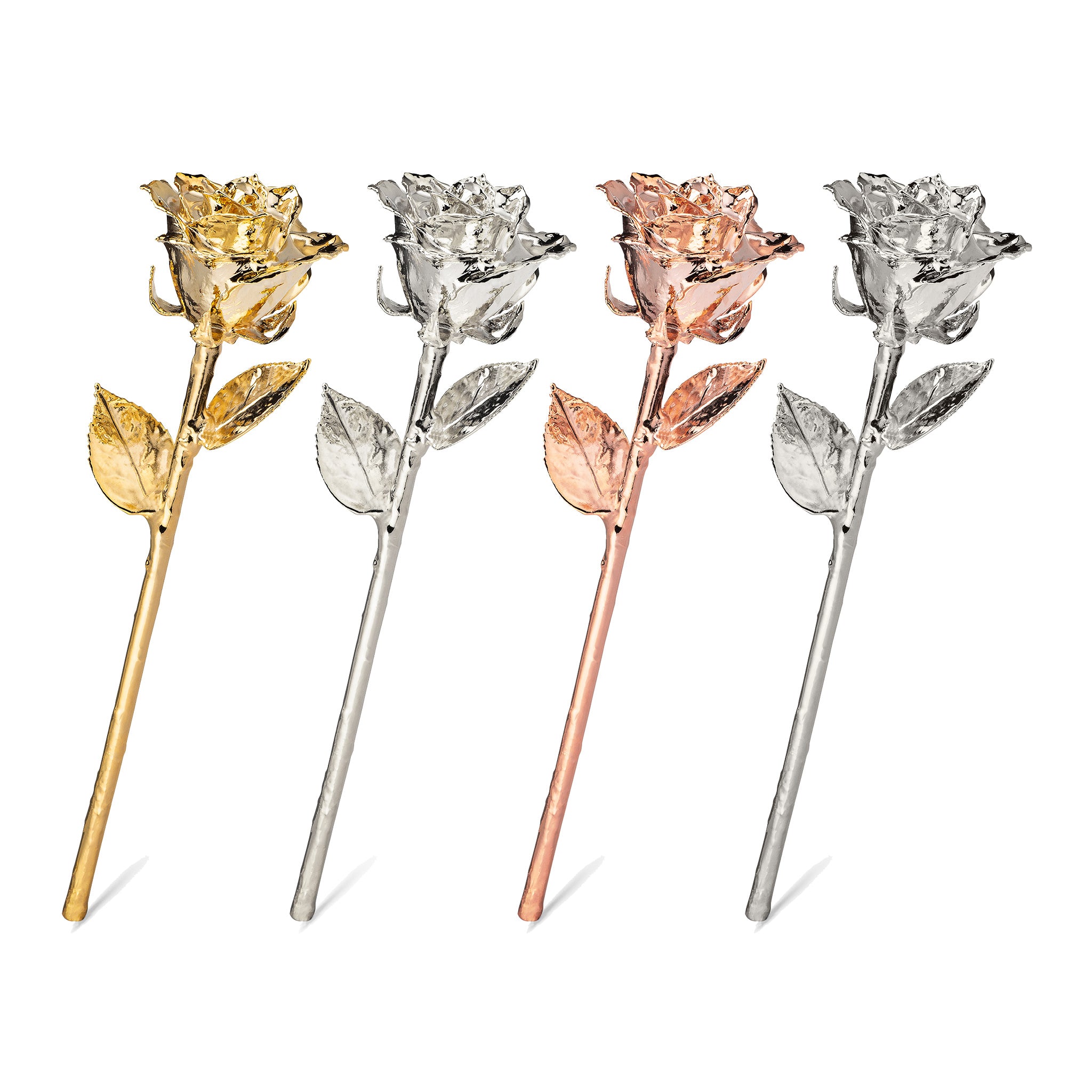 Forever Four Bouquet: Gold, Silver, Rose Gold, Platinum - The Forever Rose