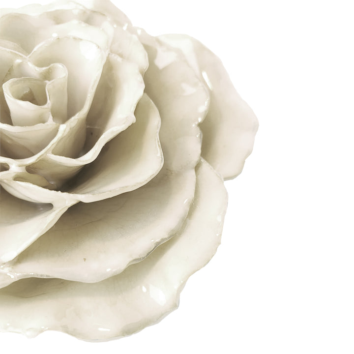 Forever Rose Ornament - White