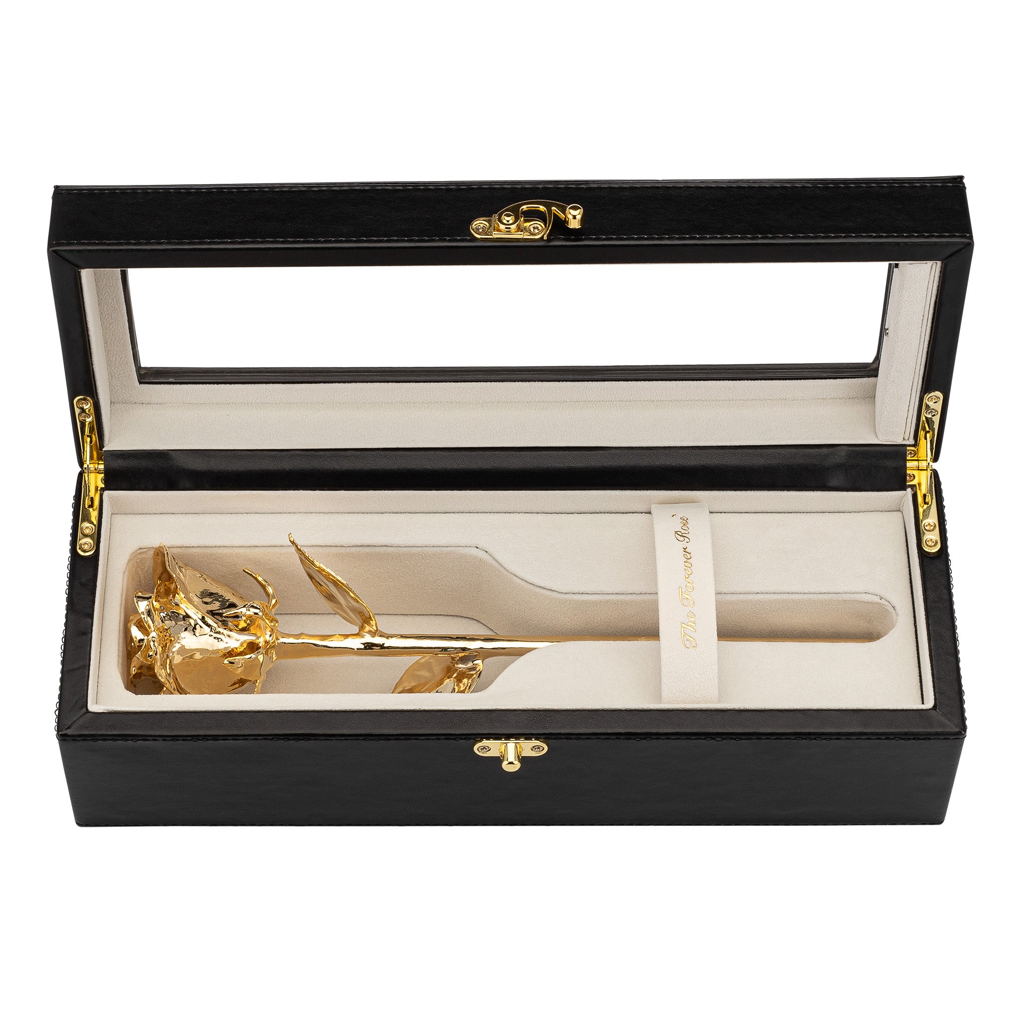 Leather Display Case with LED (1 Rose)