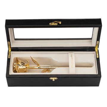 Leather Display Case with LED (1 Rose)
