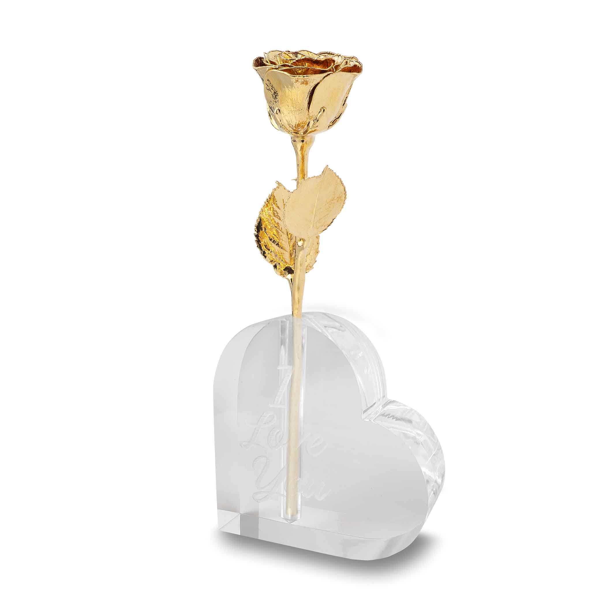 "I Love You" Heart Vase (1 Rose)