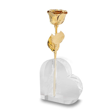 "I Love You" Heart Vase (1 Rose)