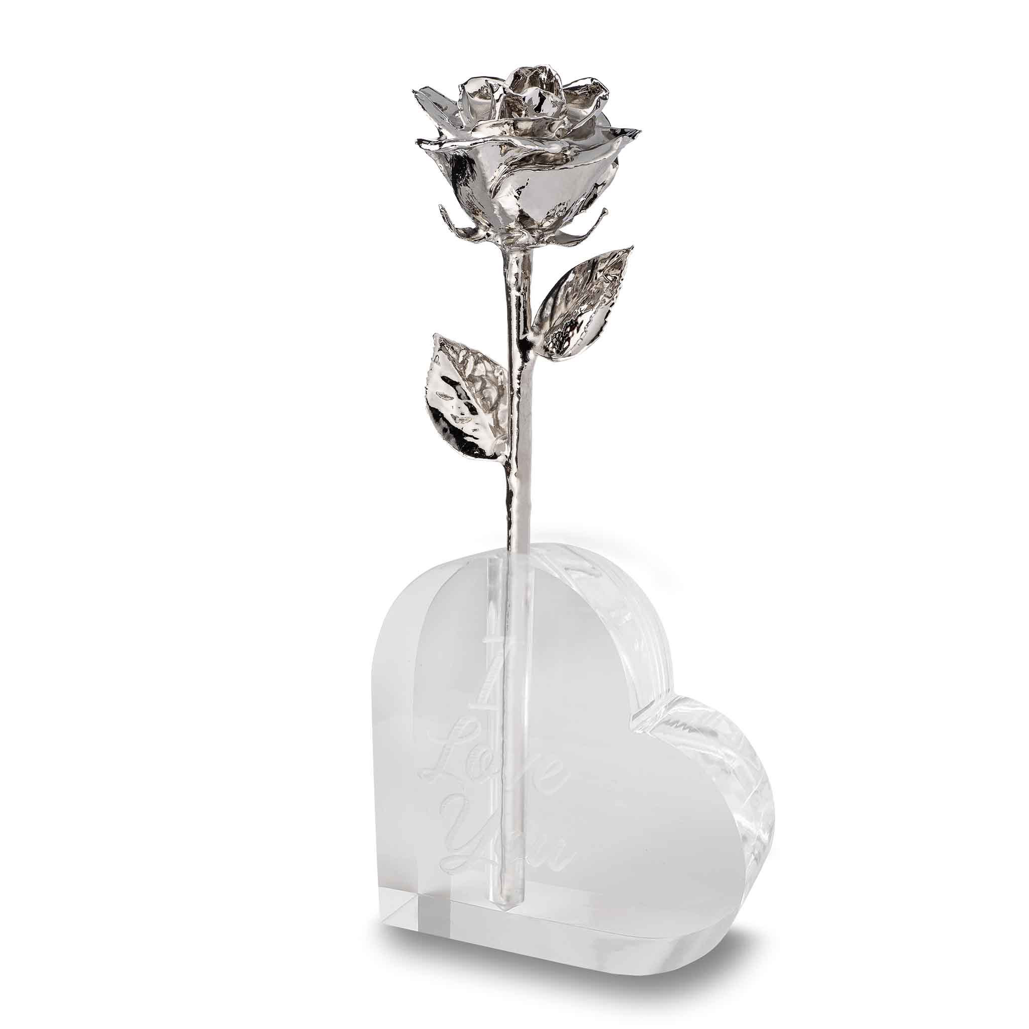 "I Love You" Heart Vase (1 Rose)