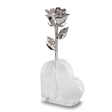 "I Love You" Heart Vase (1 Rose)