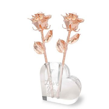 "I Love You" Heart Vase (2 Roses)