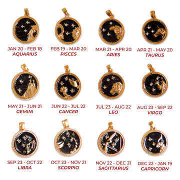 24K Gold Forever Rose - Zodiac with Pendant