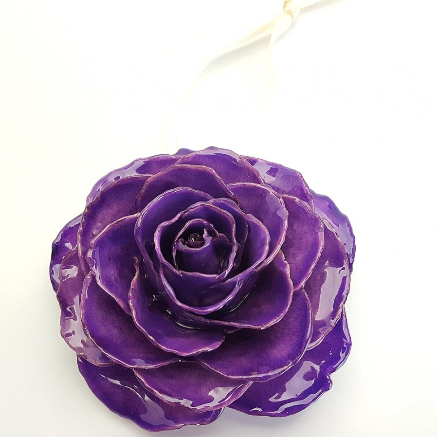 Forever Rose Ornament - Purple