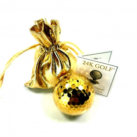 Genuine 24K Gold Plated Golf Ball by 24K Golf™ (Ball Only)