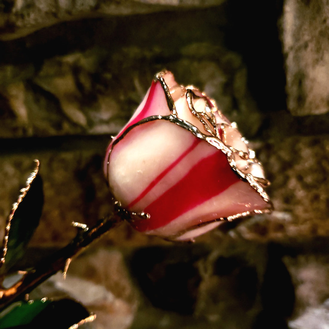 Custom Enchanted Rose w/ Peppermint Rose