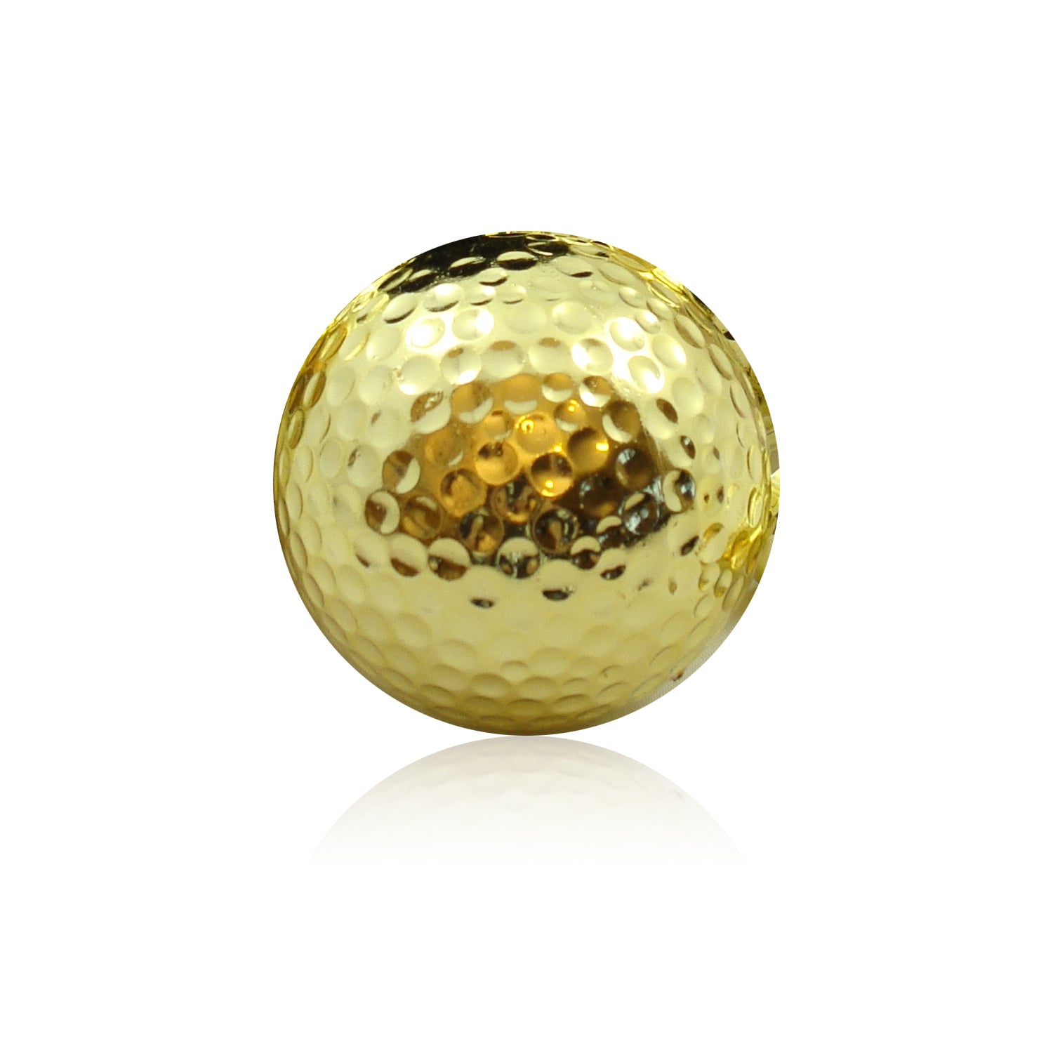 Genuine 24K Gold Plated Golf Ball and Tee Combo by 24K Golf™ (Ball + 2 Tee Combo)