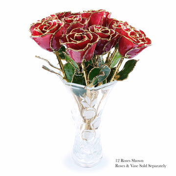 Large Clear Glass Bouquet Vase (3-12 roses)
