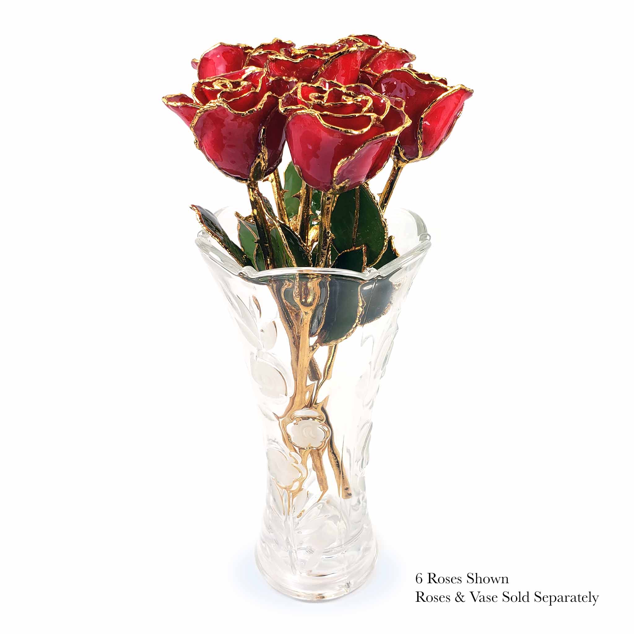 Large Clear Glass Bouquet Vase (3-12 roses)