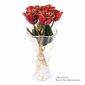 Large Clear Glass Bouquet Vase (3-12 roses)