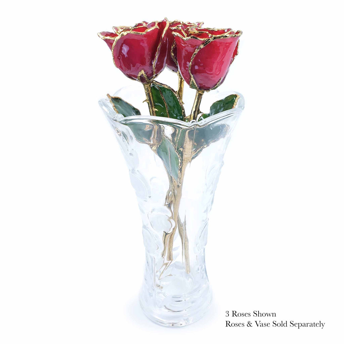 Large Clear Glass Bouquet Vase (3-12 roses)